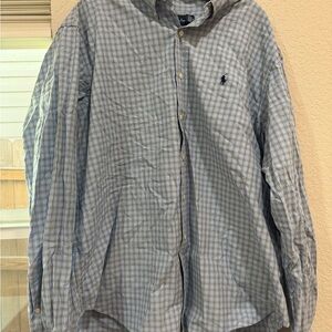 Ralph Lauren Blue and Green Plaid Shirt